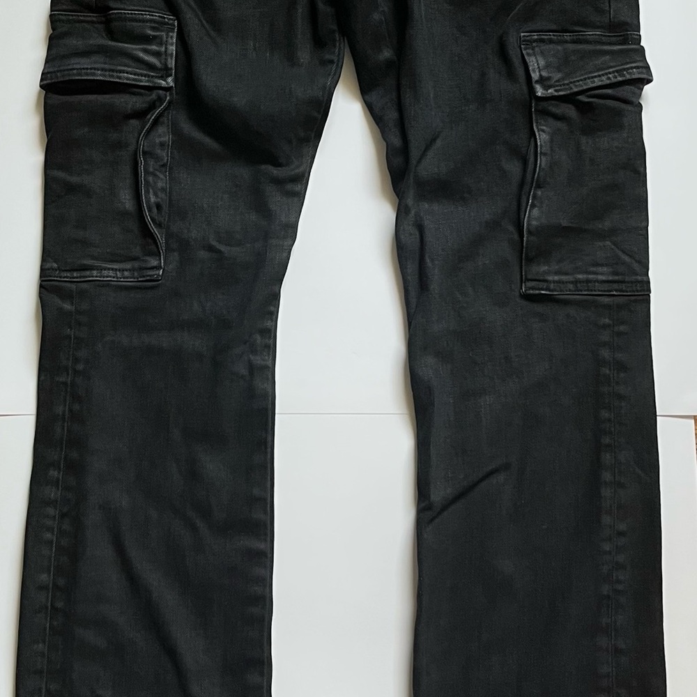 Purple Brand Men's Black Cargo Jeans